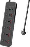 30W PD USB C Power Strip 5 Universal Outlets 6 USB Ports 6 Ft Cord 3000W