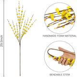 8 Pcs 29.5“ Long Artificial Jasmine Flowers Tall Fake Flower Bouquet Faux Jasmine Plants Dry Branches For Wedding Home Party Office Party Diy Decor (Yellow), -100882