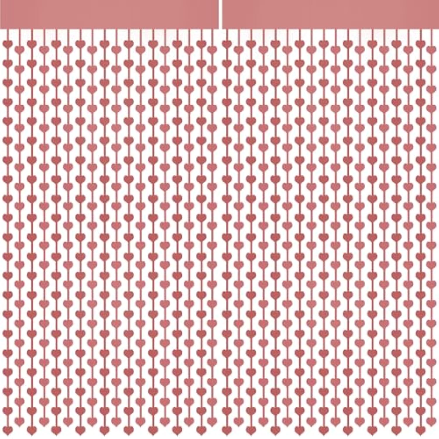 2 Pack 3.2Ft X 6.6Ft Valentine'S Day Metallic Foil Fringe Curtain, Rose Gold Heart Shape Tinsel Curtains Streamers Photo Props Backdrop For Valentine'S Day Engagement Wedding Party Decorations…