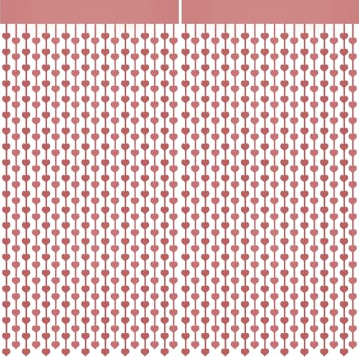 2 Pack 3.2Ft X 6.6Ft Valentine'S Day Metallic Foil Fringe Curtain, Rose Gold Heart Shape Tinsel Curtains Streamers Photo Props Backdrop For Valentine'S Day Engagement Wedding Party Decorations…