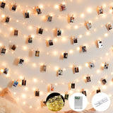 Photo Clip String Light, 32.8Ft 100 Led Fairy Lights With Clips For Hanging Pictures, Photo Light With 50 Clear Clips Fo