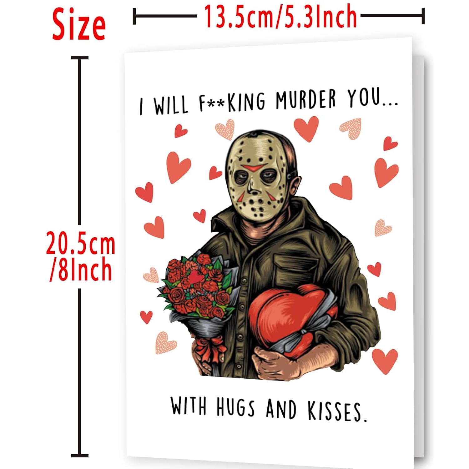 Naughty Valentines Day Card For Her Him, Rude Anniversary Card For Husband Wife, Scary Movie Theme Birthday Gift For Bf Gf, Funny Love Card