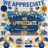 Blue Gold We Appreciate You Decorations Set for Men Women
