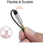 CableCreation Aux Cable, 6FT/1.8M Flat 3.5mm Auxiliary Audio Stereo Cord 90 Degree Right Angle Compatible with Car, Home Stereos, Headphones, iPod iPhone iPad, Smartphone, MP3 Player, Black
