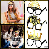 12 Pcs 2026 New Year Eyeglasses Party Supplies