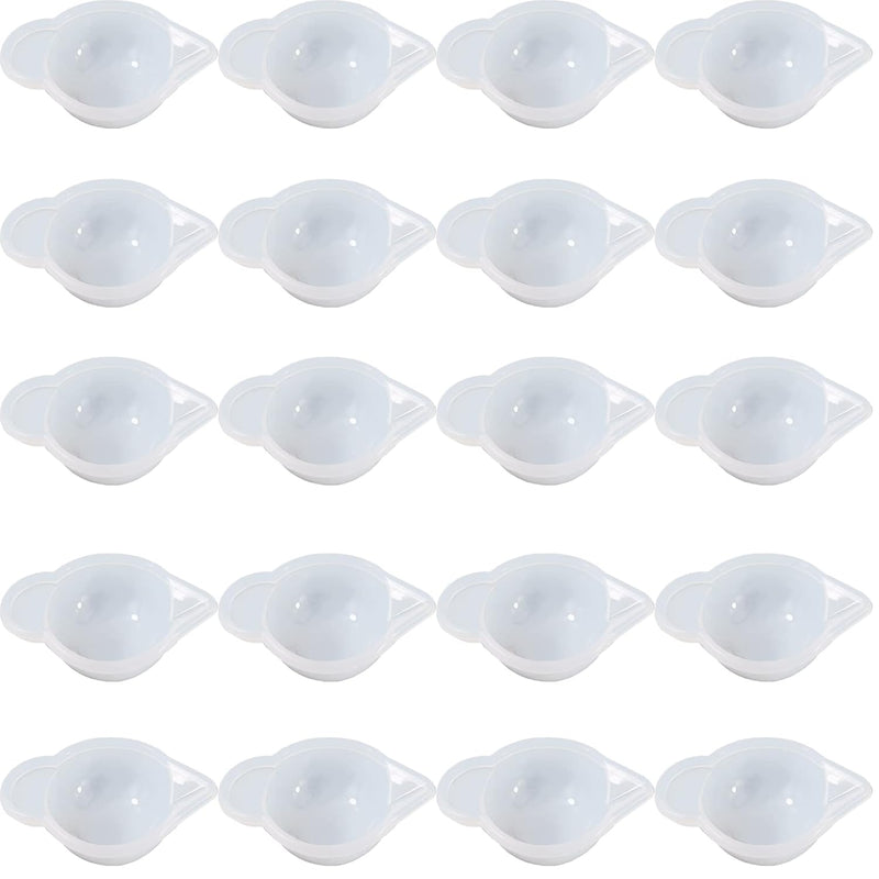 20Pcs Silicone Mold Cup Dispenser, Small Silicone Cups,Resin Mold Mini Measuring Cup, Color Modulation Tools For Diy Epoxy Resin Craft