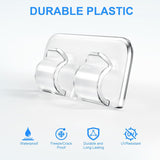 Heavy Duty Sticky Hooks For Hanging Christmas String Lights, 30 Pack Large Clear Waterproof Outdoor Light Cable Clips Cord Holders Rope Organizer With Adhesive Strips