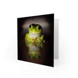 Greetings Card Birthday Gift Animal Green Frog Smiling