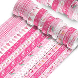 12 Rolls Pink Christmas Washi Tape Christmas Tree Snowman Santa Claus Snowflake Candy Cane Patterned Masking Tape For Scrapbook Journal Gift Wrapping Craft Supplies