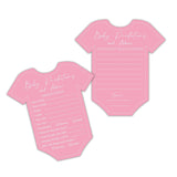 Baby Shower Advice & Prediction Cards - 36 Count Double Sided Wishes Game Cards For Girl - Baby Shower Decoration Fun Baby Time Prediction Activity And Keepsake For New Parents