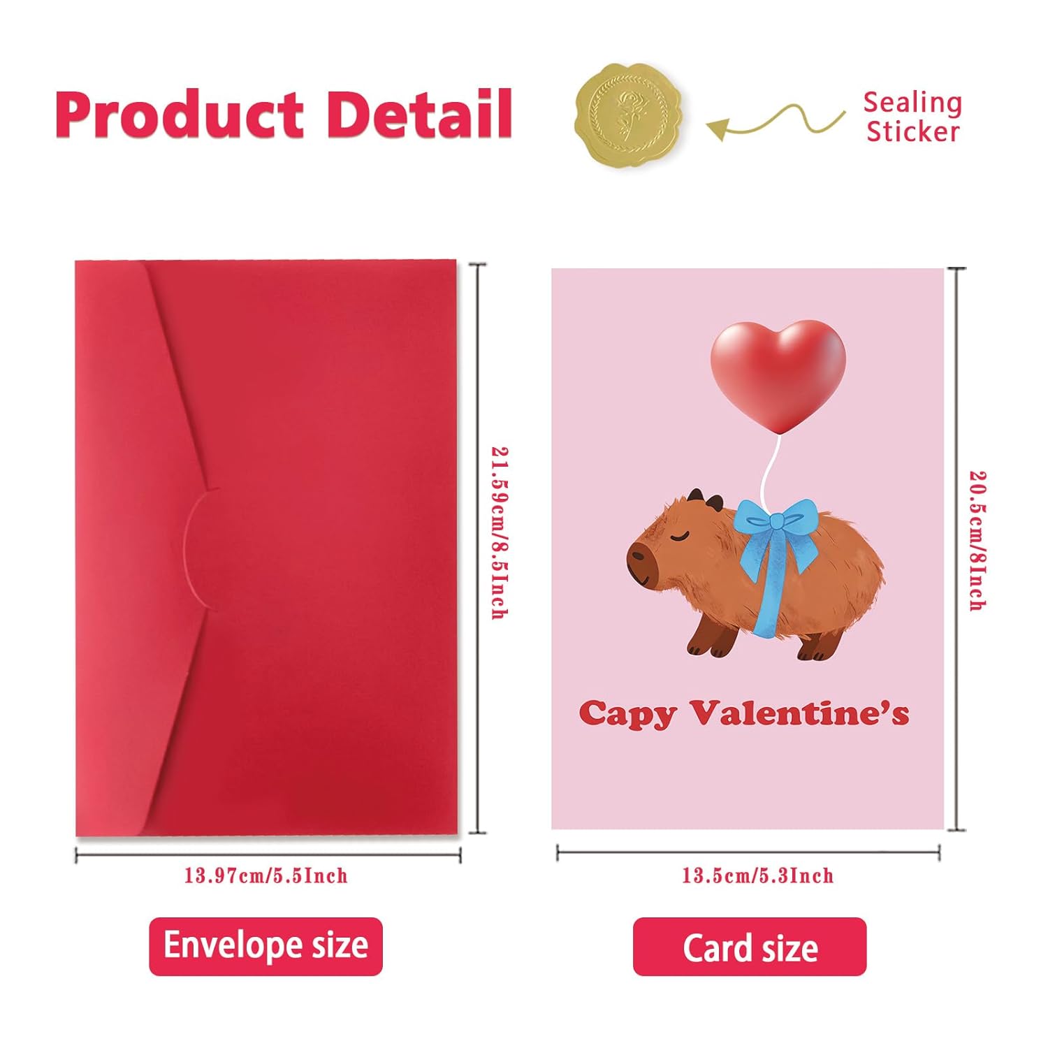 Valentines Day Card For Husband, Wife, Boyfriend Or Girlfriend – Cute Capybara Valentine Gift For Him Or Her