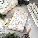 Hallmark Baby Shower Wrapping Paper Rolls - Animals, Grey Gingham, Rainbows Gift Wrap Paper (Set of 3 Rolls: 60 sq. ft. ttl.) for Baby Showers, Gender Reveal Parties, First Birthdays