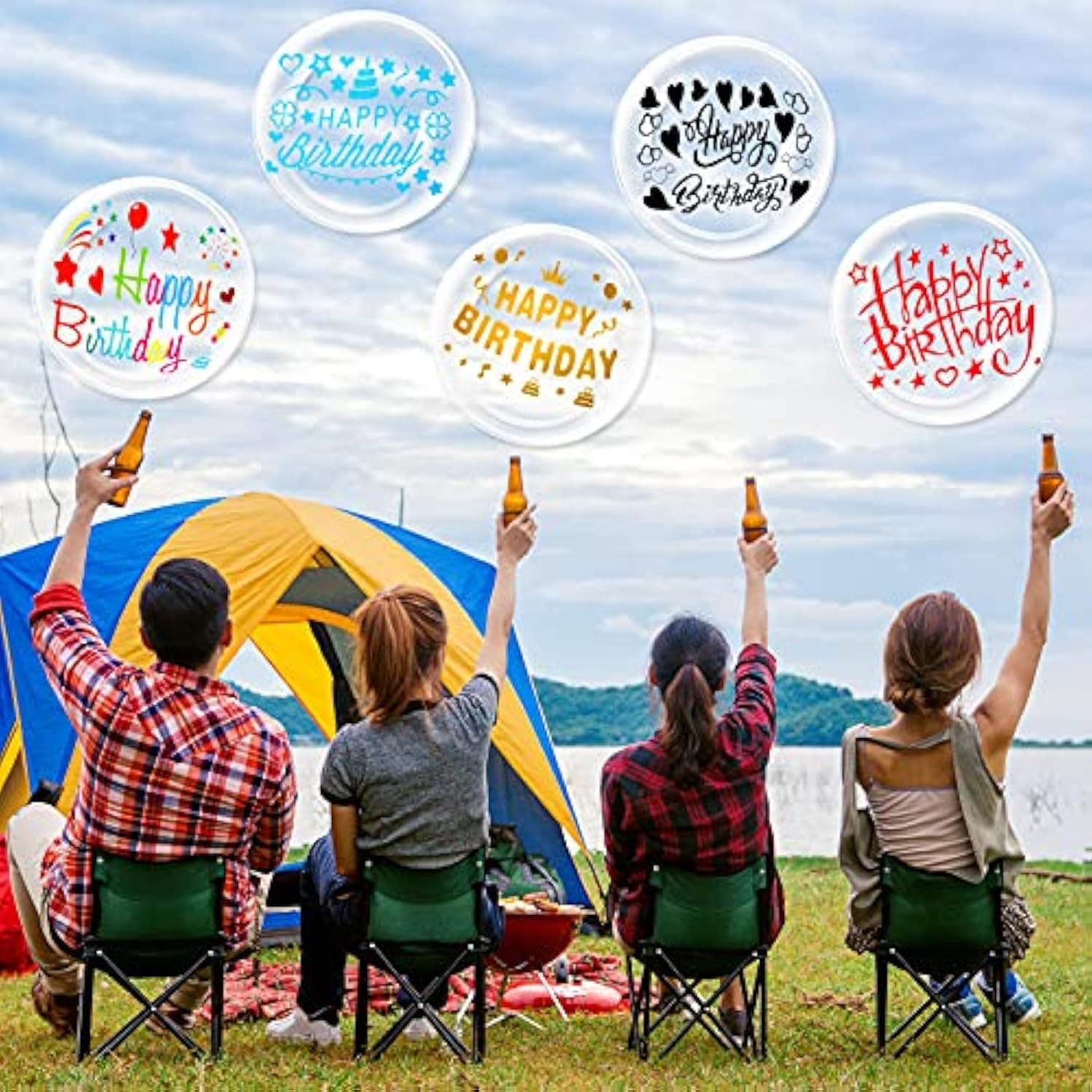 36 Pieces Clear Balloons Diy Transparent Balloons With Birthday Sticke