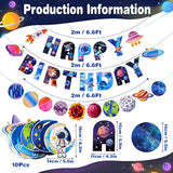 37Pcs Galaxy Birthday Decorations Kit - Solar System, Outer Space, Galaxy Party Supplies & Themed Party Favors