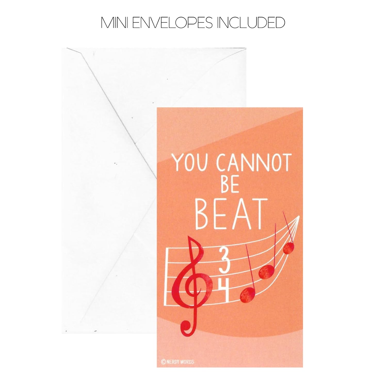 Mini Music Piano Instrument Theme Valentines (Wallet-Sized Cards With Tiny Envelopes) For Valentine'S Day (Set Of 24)