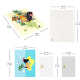 Travel Pop Up Card For Daughter, Pop-Up Vacation Card With Envelope, 3D Happy Birthday Card For Wife, Retirement Card For Mom.