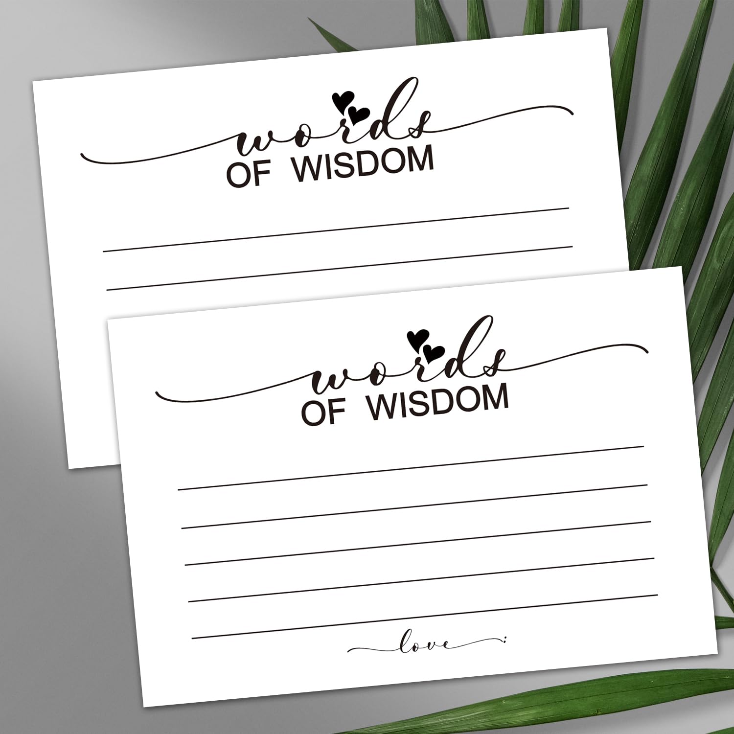 50 Words Of Wisdom Cards, Blank Advice Cards For The Bride And Groom, Baby Shower, Bridal Shower, Wedding Shower, Graduation Party, Retirement Party, Anniversary 4 X 6 Inch