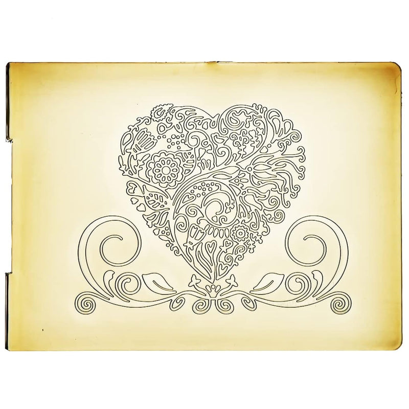 Flowers Leaves Heart Background Plastic Embossing Folders For Card Making Scra