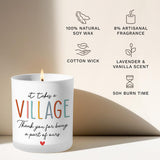 Valentines Day Gifts For Teachers - Thank You Gifts For Women Men - Teacher Appreciation Gift For Teacher, Nurse, Coworker, Caregiver, Daycare Provider, Nanny, Babysitter - Soy Wax Candle 8Oz