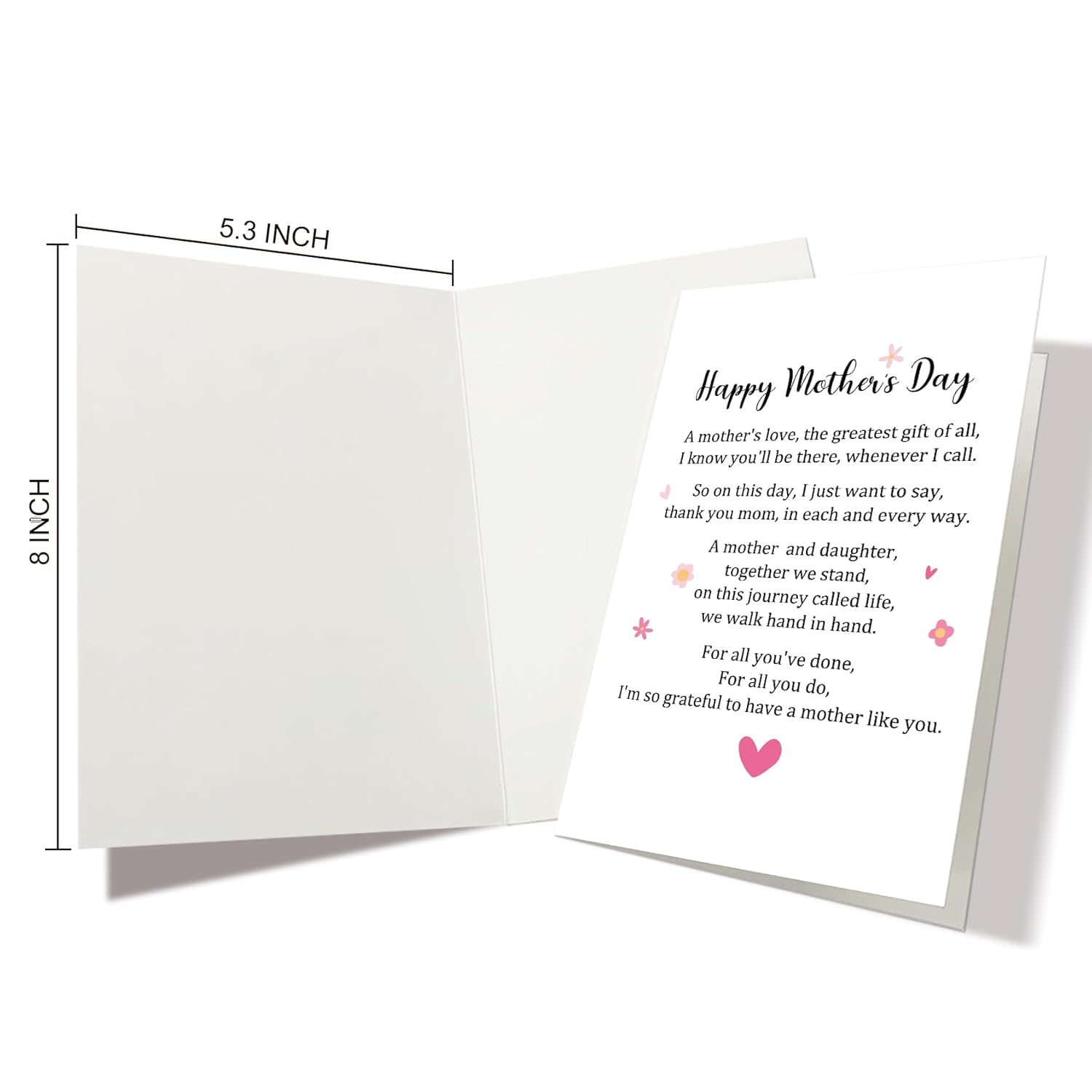 Sweet Mother'S Day Card From Daughter, Happy Mother'S Day Card For Mom, Poem Mother'S Day Card For Mom From Daughter, Grateful To Have A Mother Like You
