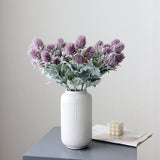 6Pcs Artificial Thistle Flowers, Faux Purple Thistle Spray Eryngo Flower Bouquet Long Stem Thistle Flower Arrangement For Wedding Home Party Decoration
