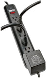 7 Outlet Power Strip with Long 25ft Extension Cord Heavy Duty Desk Wall Mount Surge Protector Black