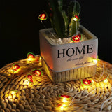 Watermelon Decor String Lights,20 Led Watermelon Copper String Lights,Battery Operated Fairy Lights For Christmas Party