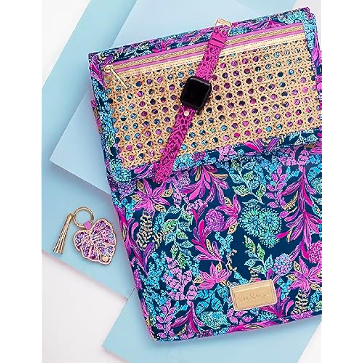 Lilly Pulitzer 14 Inch Laptop Case, Leatherette Computer Case with Pocket for Accessories, Padded Laptop Sleeve for 14" Computers and Tablets, Calypso Coast