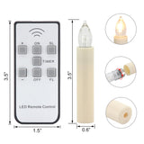 10 Pcs Flameless Led Taper Candles Battery Operated Christmas Tree Candle Lights?Clip On Electric Fake Candles With Remote Timer For Holiday Home Garden Wedding Parties Birthday Decor