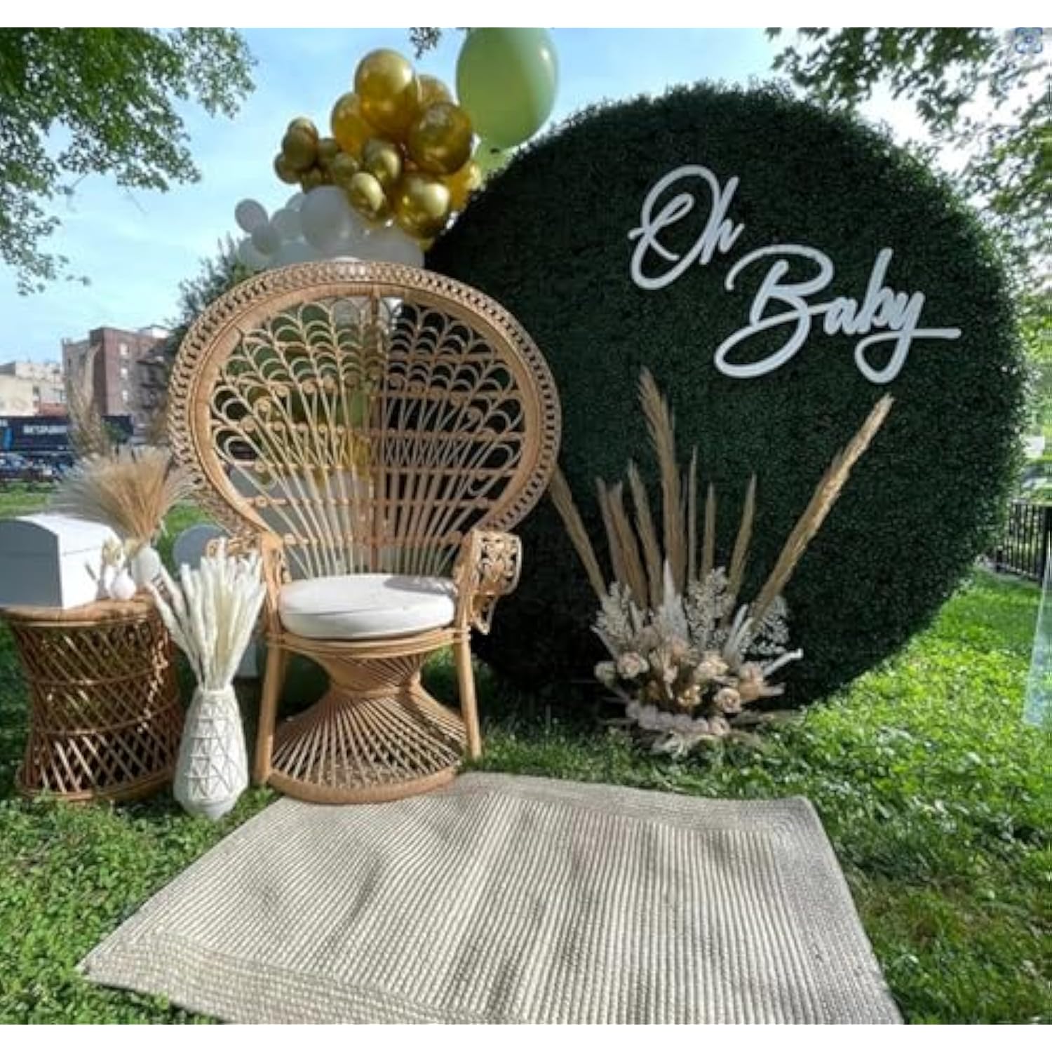 "Oh Baby" Sign for Baby Shower, Gender Reveal, 1st Birthday, Photo Backdrops