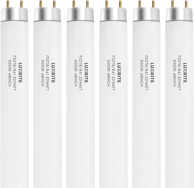 4 Pack 48 Inch T8 Fluorescent Tube Light Bulbs F32T8 32W 5000K Bright White G13 Base