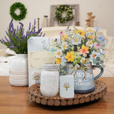 Paper Pop Up Cards,Floral Eucalyptus Vase 13 Inch Paper Flower Bouquet Greeting Cards With Blank Note Card And Envelope,Spring Cards,Birthday Gifts For Women Kids Apuc01