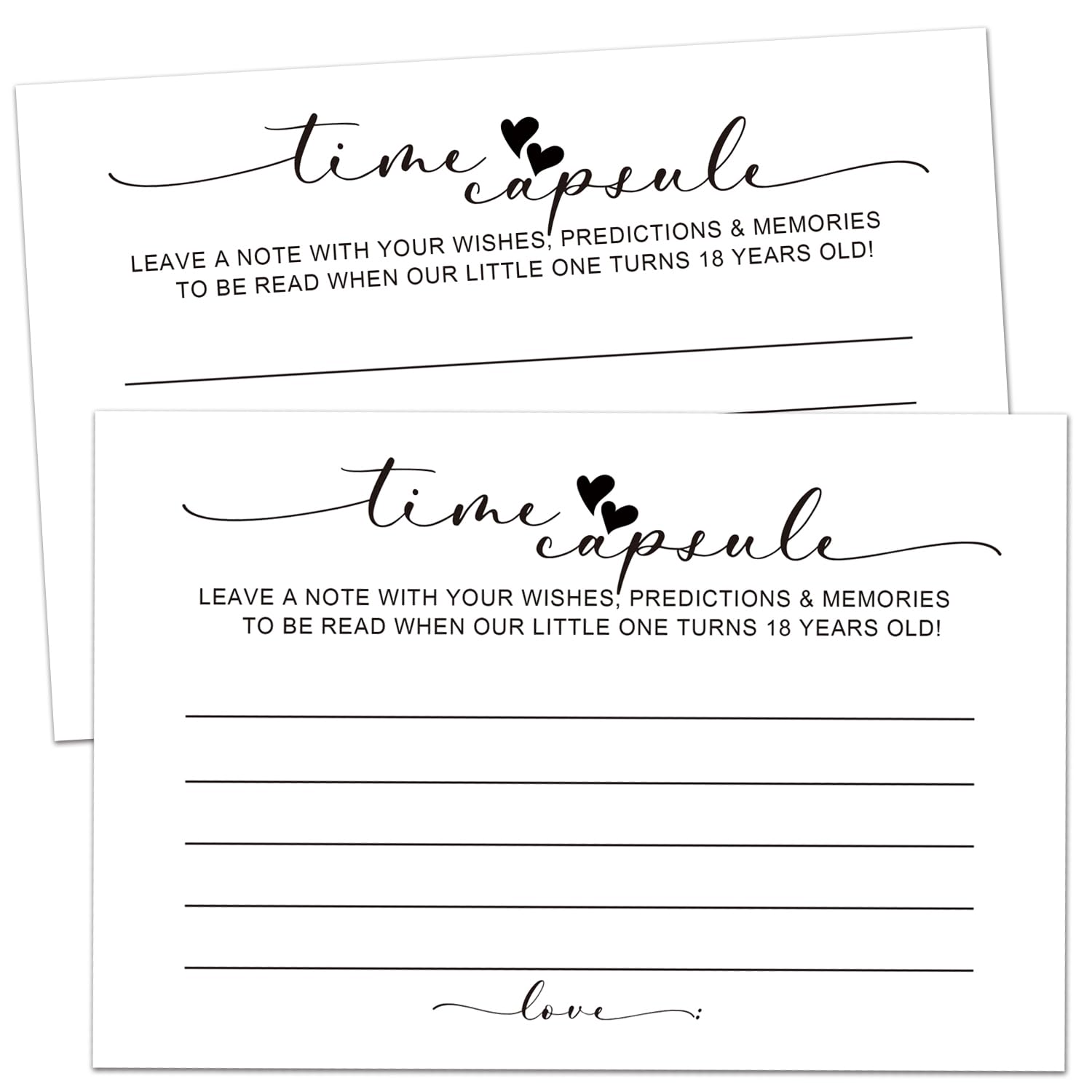 50 Funny Baby Time Capsule Cards For 1St Birthday Or Baby Shower Game Activity, Advice And Wishes Cards, And Anniversary Cards For Baby Shower Party Supplies.4 X 6 Inch
