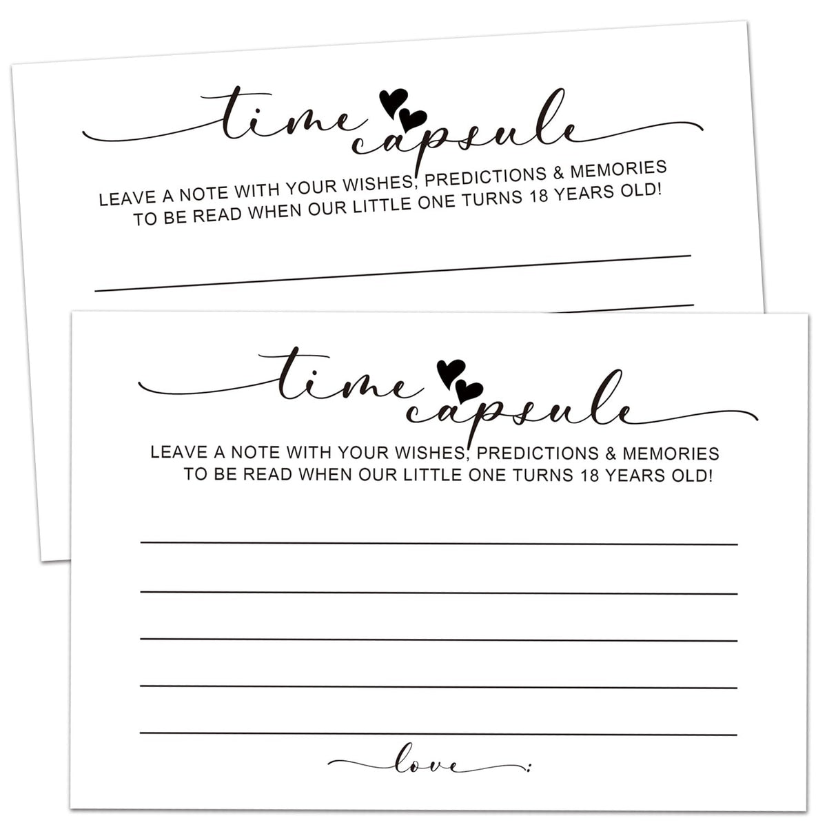 50 Funny Baby Time Capsule Cards For 1St Birthday Or Baby Shower Game Activity, Advice And Wishes Cards, And Anniversary Cards For Baby Shower Party Supplies.4 X 6 Inch