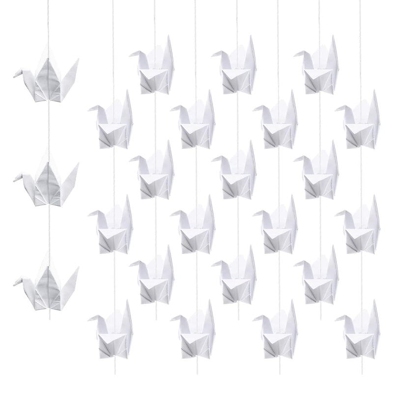 Origami Paper Cranes, 10 Strings Handmade Folded Origami Paper Crane String Ga