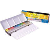 SENNELIER L'Aquarelle, French Honey-Based Artists' Watercolor Set, 12 Half Pans in Metal Box
