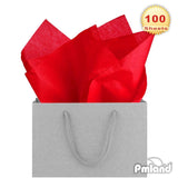 100 Sheets Red Tissue Paper Bulk, 20X15 Inches Wrapping Tissue Paper For Gifts, Bags, Crafts, Holidays, Birthdays, Party Decorations