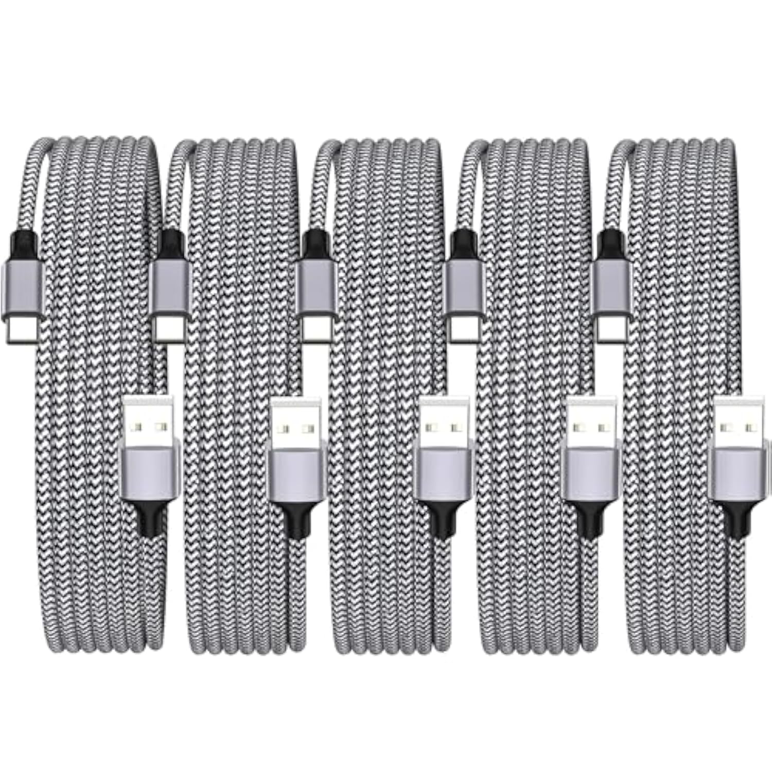 [Apple Mfi Certified] Iphone 17 Charger Cable, 5Pack Usb A To Type C 60W Fast Charging Cord Usb Type C Braided Cable For Iphone 17/17 Air/17 Pro/17 Pro Max/16 Pro/15/Galaxy S25/S24/Pixel/Ipad