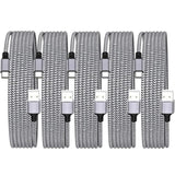 [Apple Mfi Certified] Iphone 17 Charger Cable, 5Pack Usb A To Type C 60W Fast Charging Cord Usb Type C Braided Cable For Iphone 17/17 Air/17 Pro/17 Pro Max/16 Pro/15/Galaxy S25/S24/Pixel/Ipad