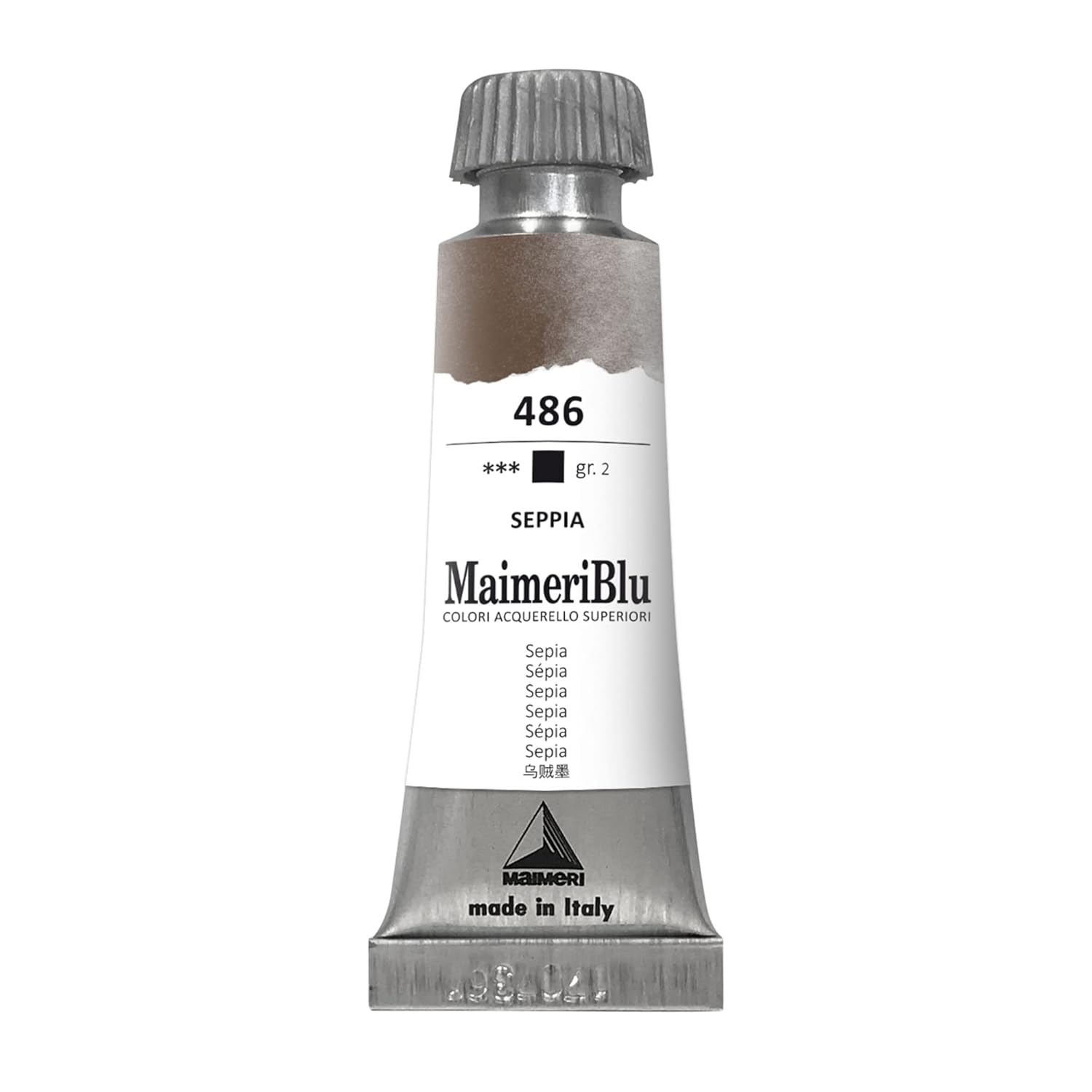 MaimeriBlu 12ml Single-Pigment Watercolor Paint - Sepia PY164 Professional Watercolor Paint - Lightfast and Transparent Watercolor Paint Tube for Artists