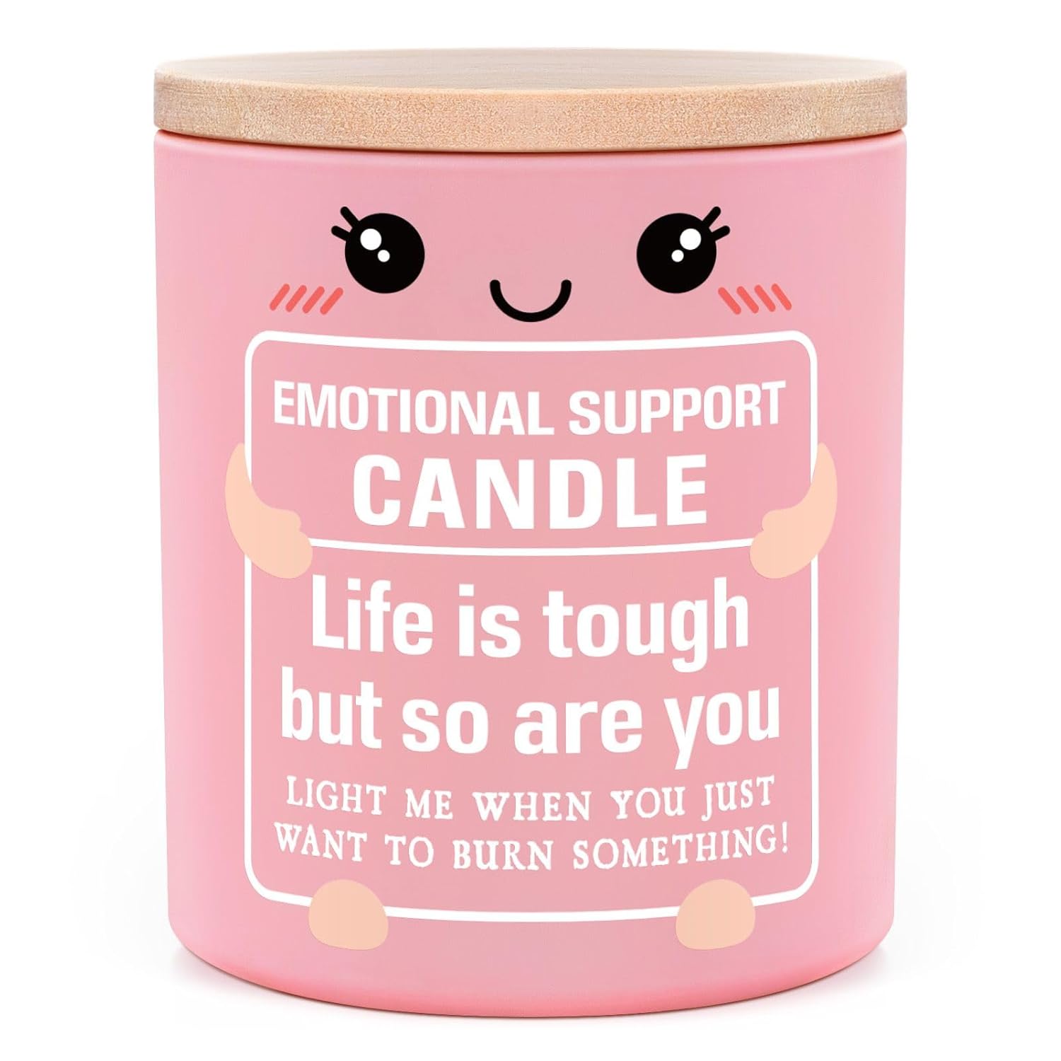 Emotional Support Candle 10Oz, Inspirational, Positive Affirmation, Encouragement, Stress Relief, Valentines Gifts For Women Friends Coworkers, Life Is Tough But So Are You Scented Candles