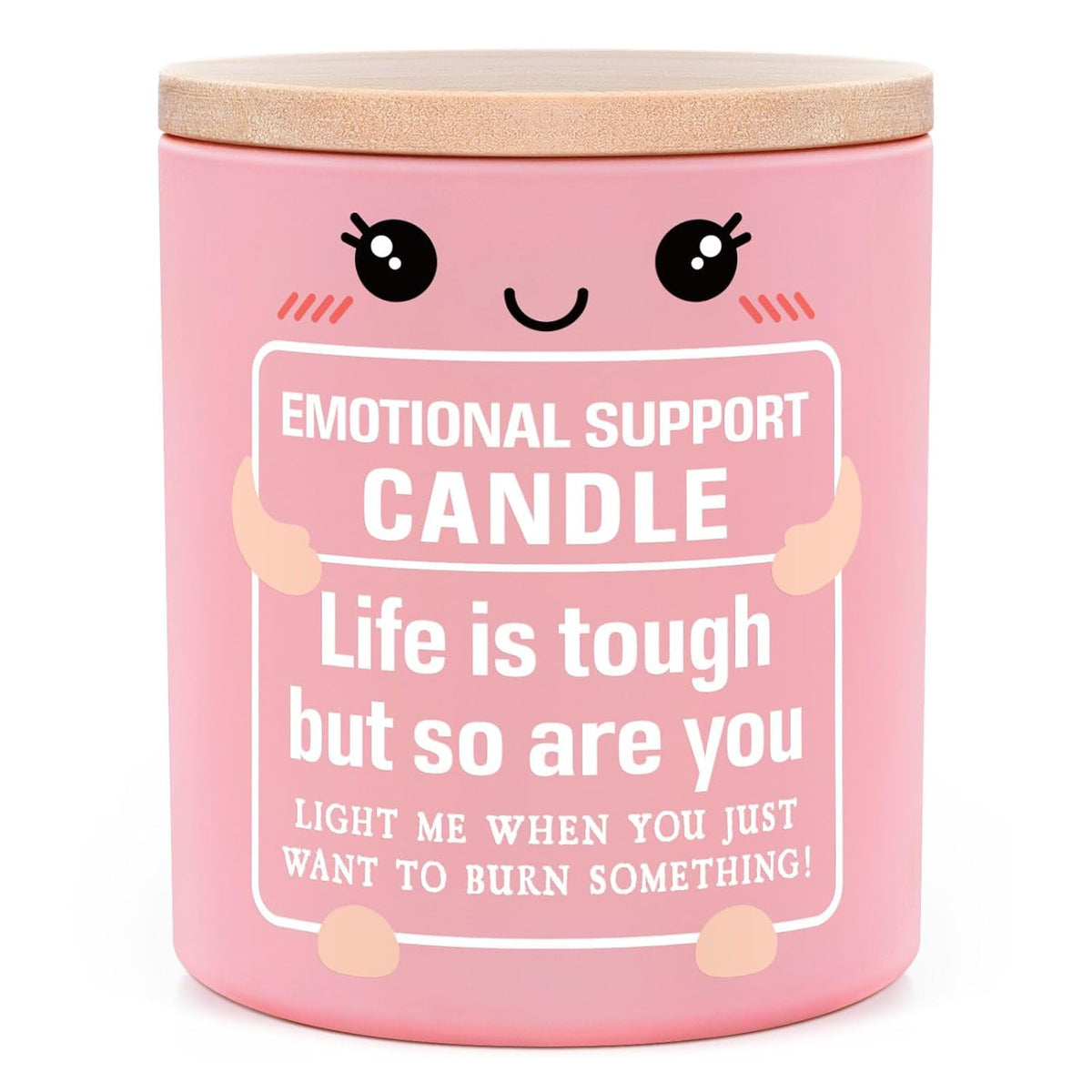 Emotional Support Candle 10Oz, Inspirational, Positive Affirmation, Encouragement, Stress Relief, Valentines Gifts For Women Friends Coworkers, Life Is Tough But So Are You Scented Candles