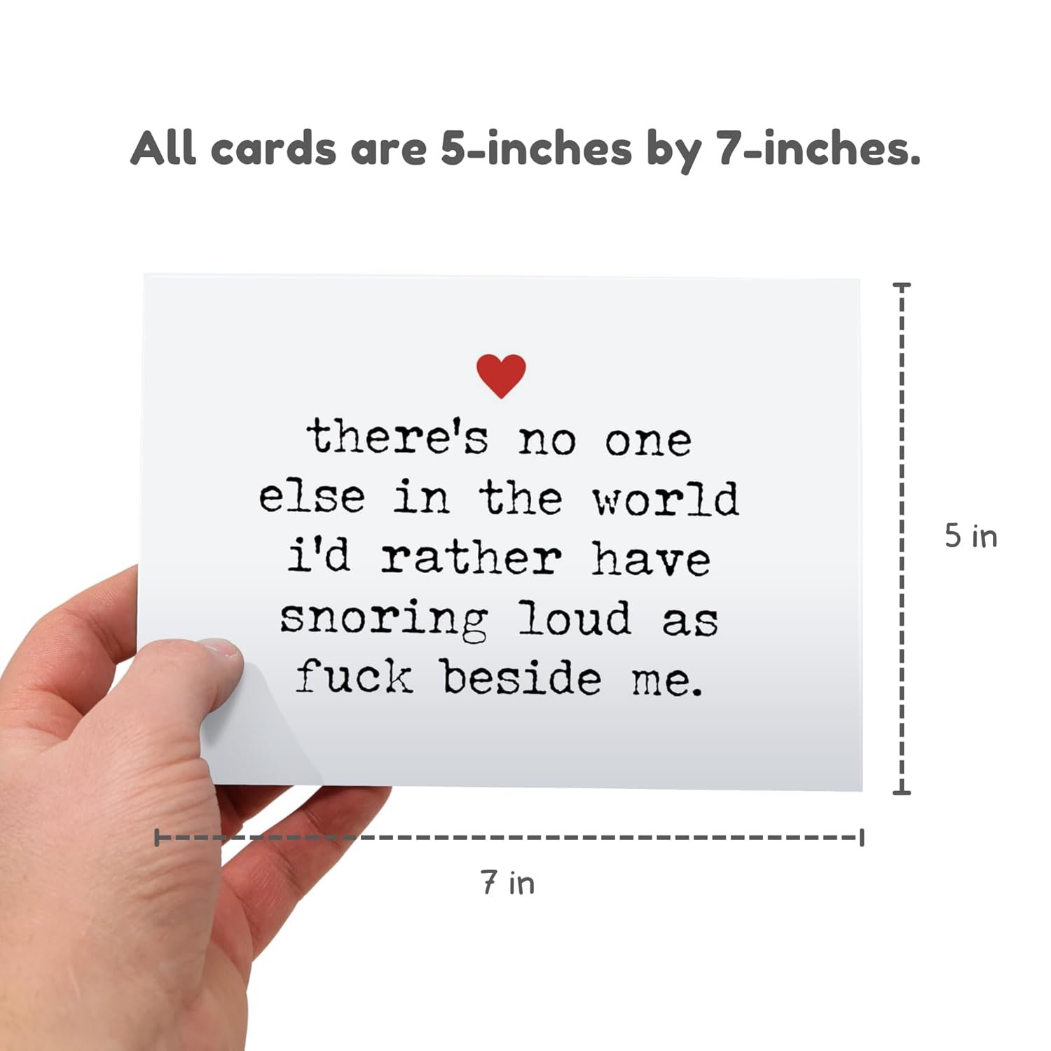 Funny Valentine'S Day Card For Him - Anniversary Cards For Husband - Inappropriate Birthday Card For Boyfriend - Naughty Card - Rather Have Snoring Loud Beside Me Card