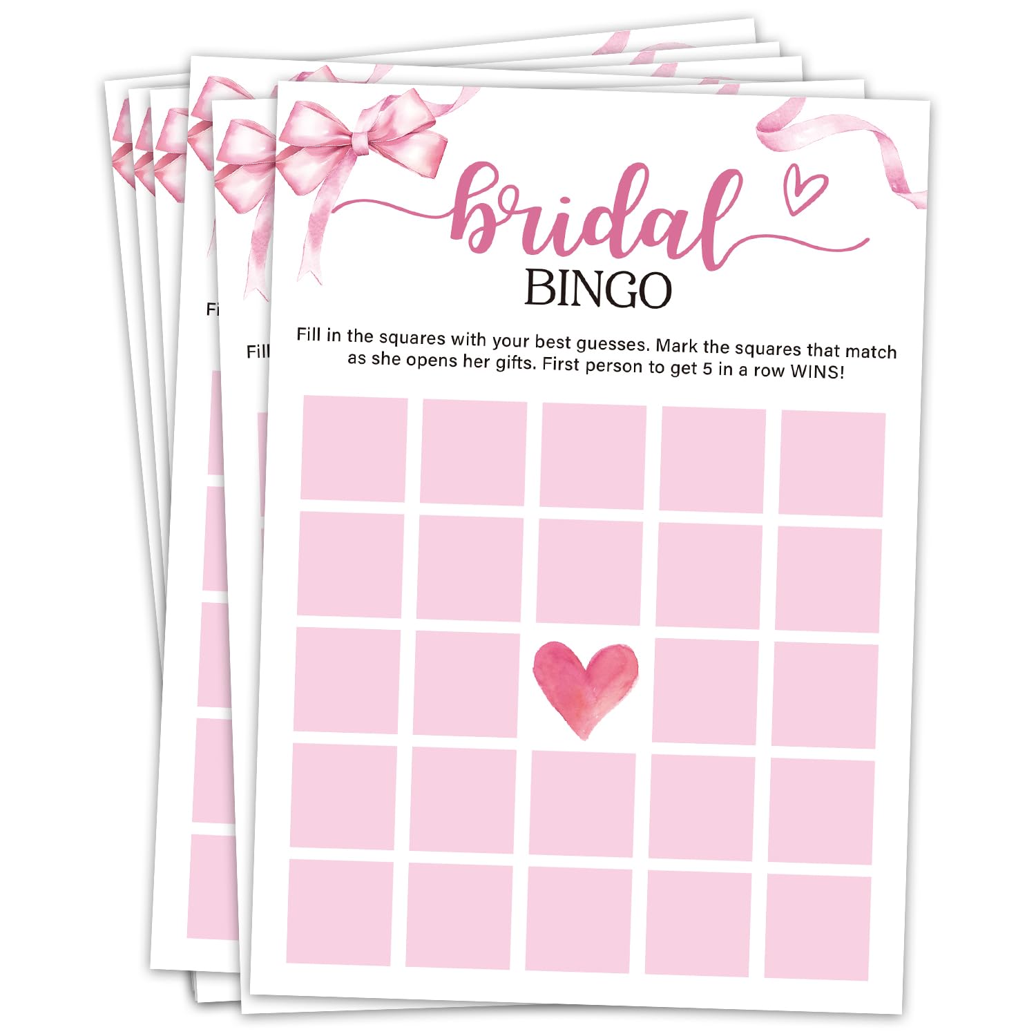 Bridal Shower Games 30 Guests, Bingo Bridal Shower Wedding Games For Reception, Rehearsal Dinner Engagement Party Activities Game Card/Hl 009