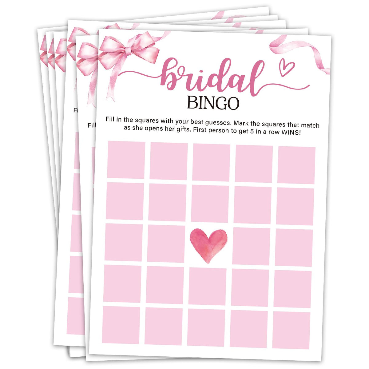 Bridal Shower Games 30 Guests, Bingo Bridal Shower Wedding Games For Reception, Rehearsal Dinner Engagement Party Activities Game Card/Hl 009