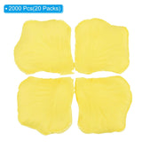Artificial Rose Petals, 2000Pcs Fake Flowers Silk Petal Decoration Supplies For Romantic Night Wedding Party Event Decor, Yellow