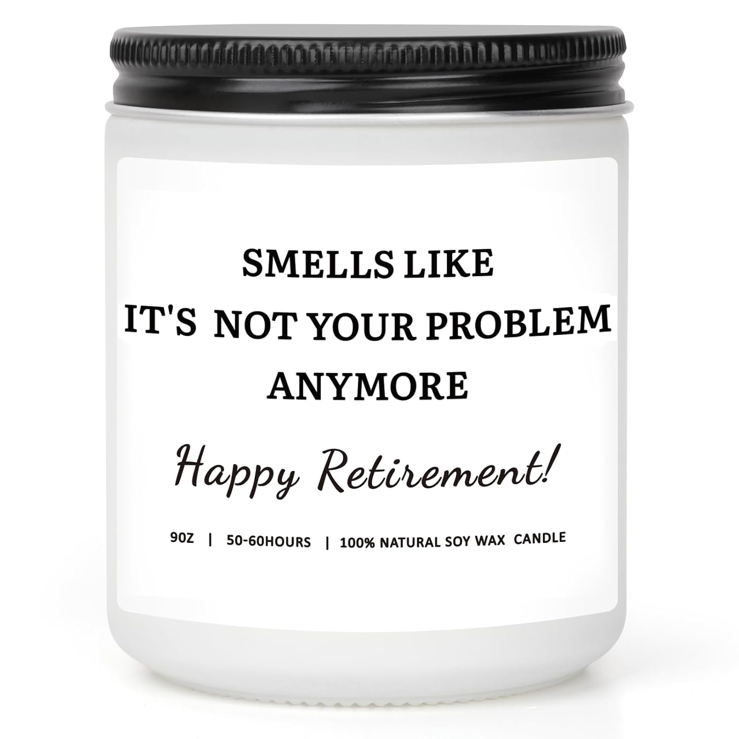 Retirement Gifts For Women Men - Lavender Scented Candle 9Oz, Funny Retirement Candles For Coworker, Best Retired Farewell Leaving Gifts For Boss, Teacher, Nurse, Bestie, Friends