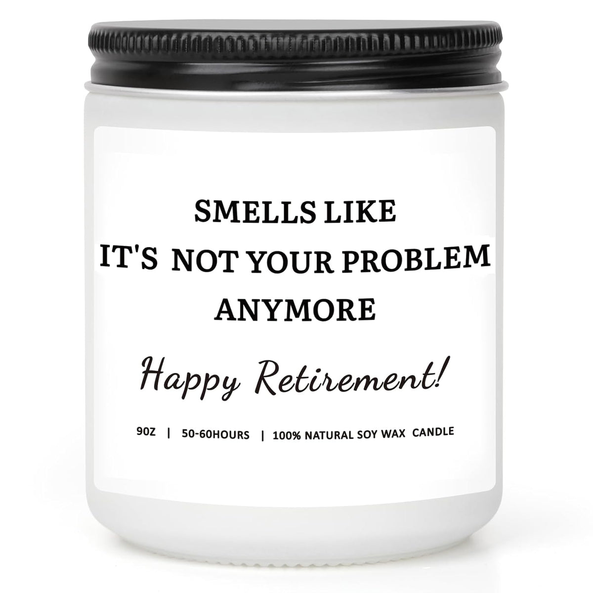 Retirement Gifts For Women Men - Lavender Scented Candle 9Oz, Funny Retirement Candles For Coworker, Best Retired Farewell Leaving Gifts For Boss, Teacher, Nurse, Bestie, Friends