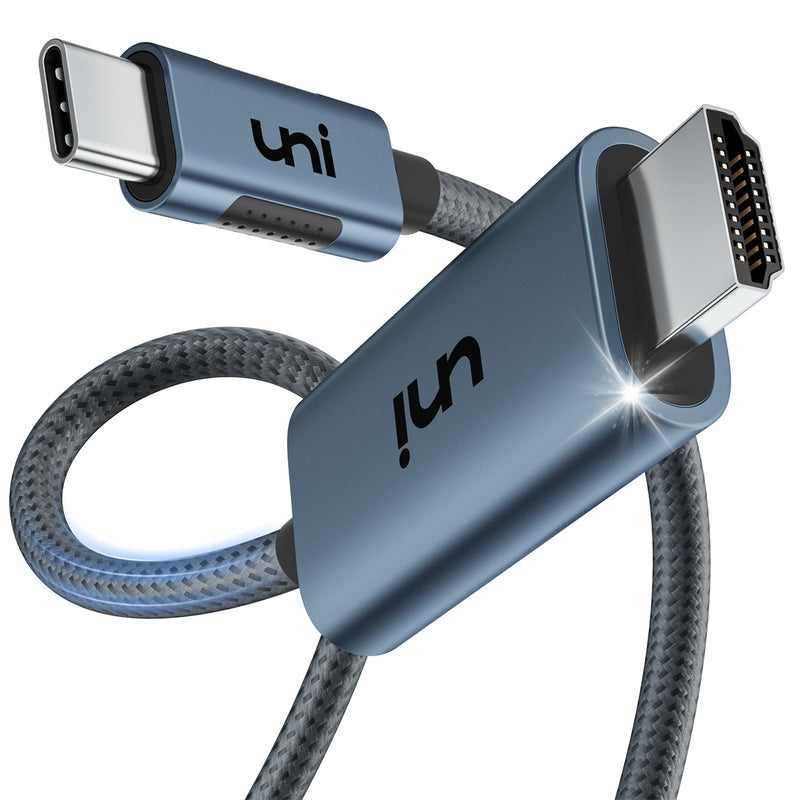 uni USB C to HDMI 2.1 Cable [8K@60Hz,4K@144Hz] 6FT Aluminum Type-C to HDMI Bra