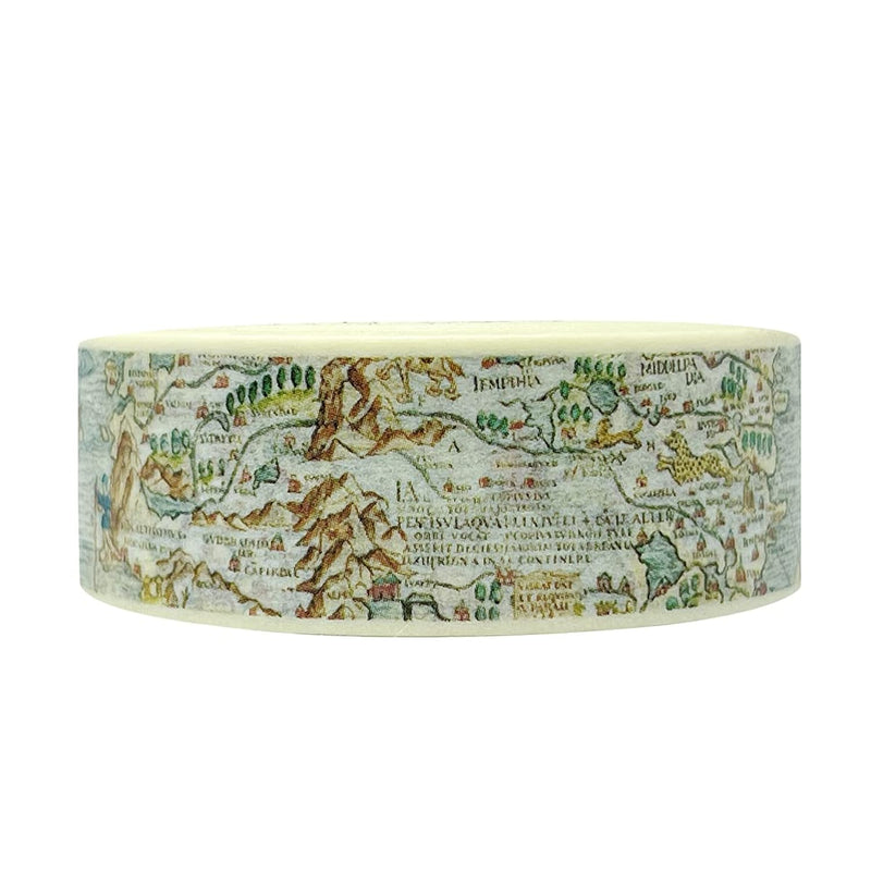 Washi Masking Tape, 15Mm X 10M, Voyager Map